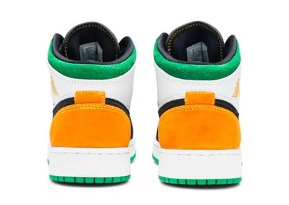 Air Jordan 1 Mid SE White Laser Orange Lucky Green